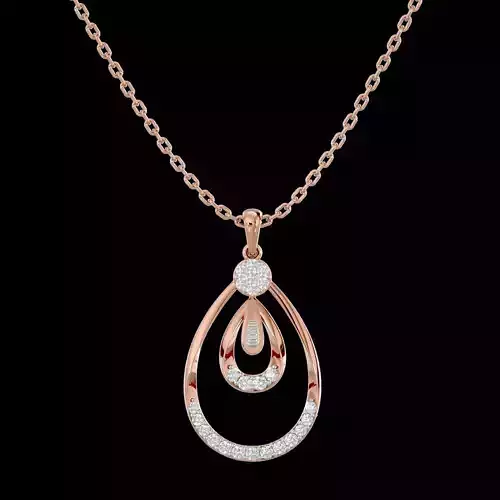 Light Minimalist Diamond Pendant Necklace