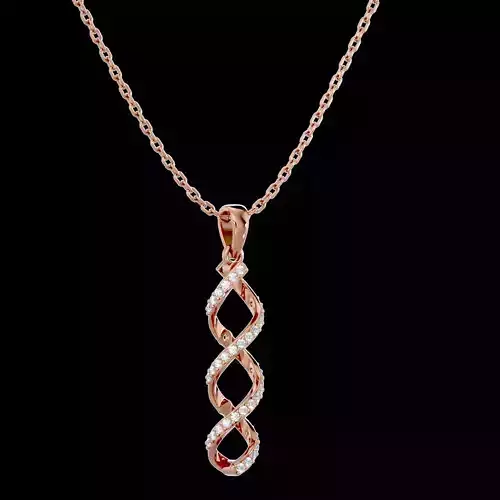 Light Minimalist Diamond Pendant Necklace