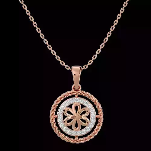 Light Minimalist Diamond Pendant Necklace