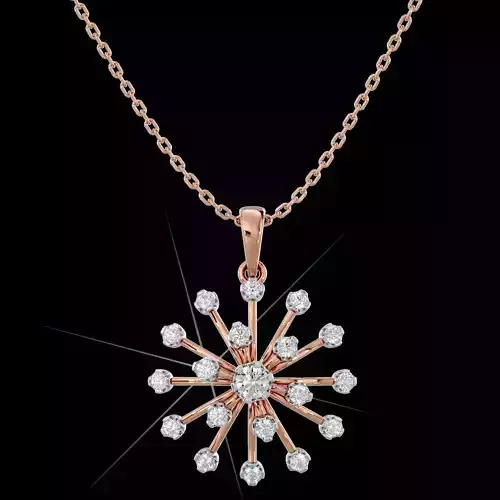 Light Minimalist Diamond Pendant Necklace