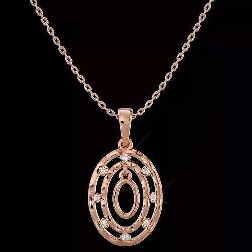 Light Minimalist Diamond Pendant Necklace