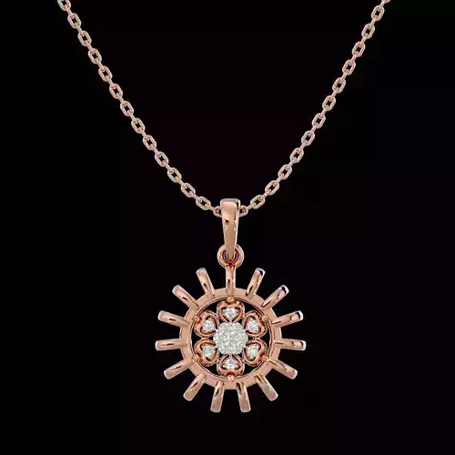 Light Minimalist Diamond Pendant Necklace