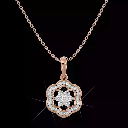 Light Minimalist Diamond Pendant Necklace