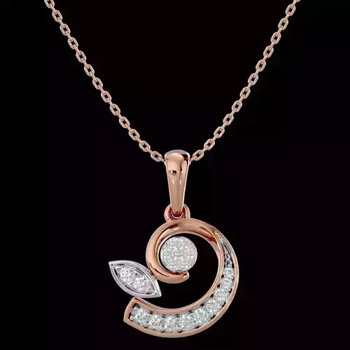 Light Minimalist Diamond Pendant Necklace