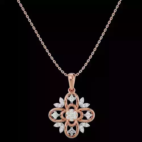 Light Minimalist Diamond Pendant Necklace