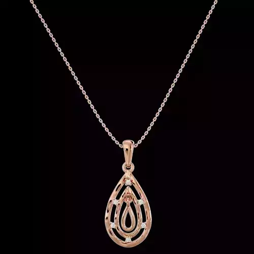 Light Minimalist Diamond Pendant Necklace