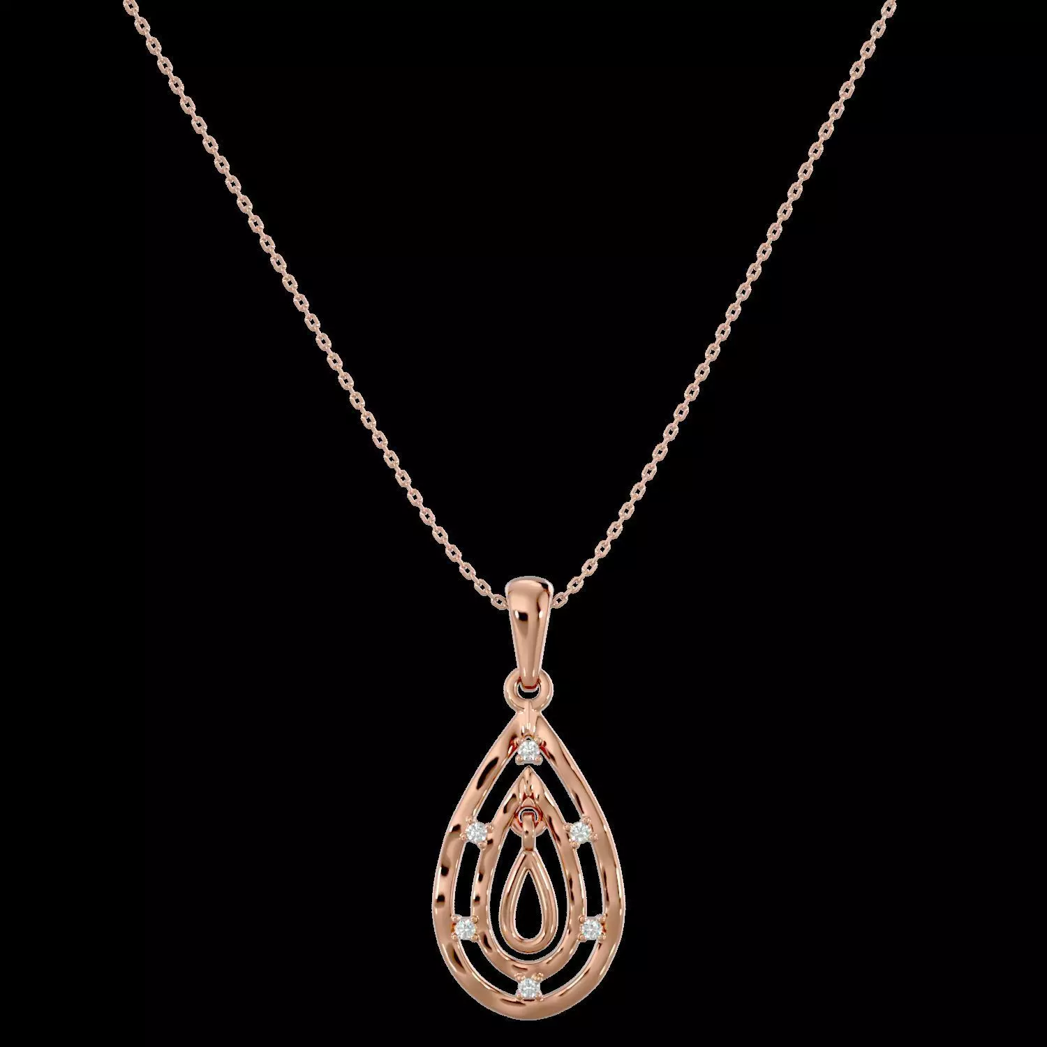 Light Minimalist Diamond Pendant Necklace 3D print model_0