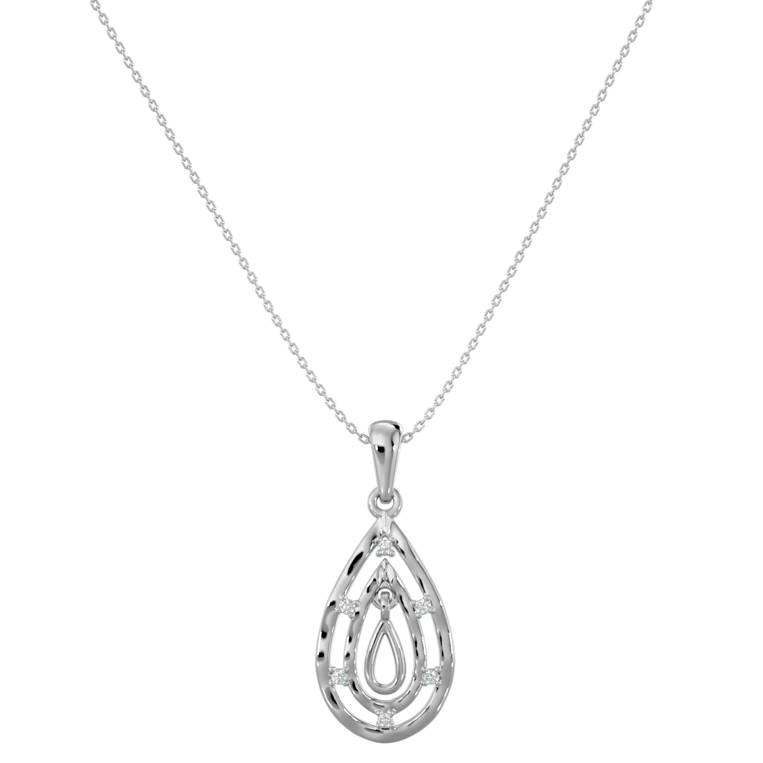 Light Minimalist Diamond Pendant Necklace 3D print model_9