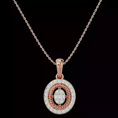 Light Minimalist Diamond Pendant Necklace