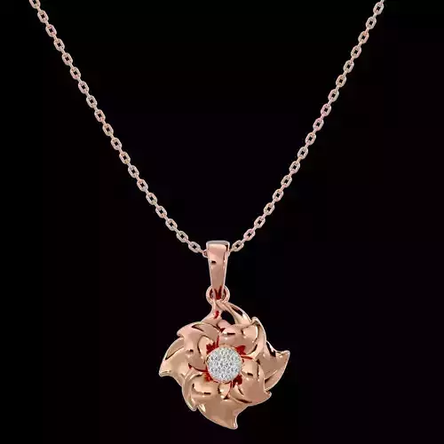 Light Minimalist Diamond Pendant Necklace