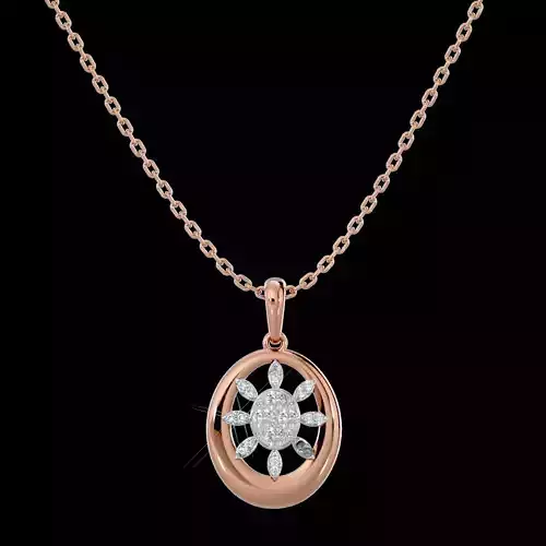 Light Minimalist Diamond Pendant Necklace