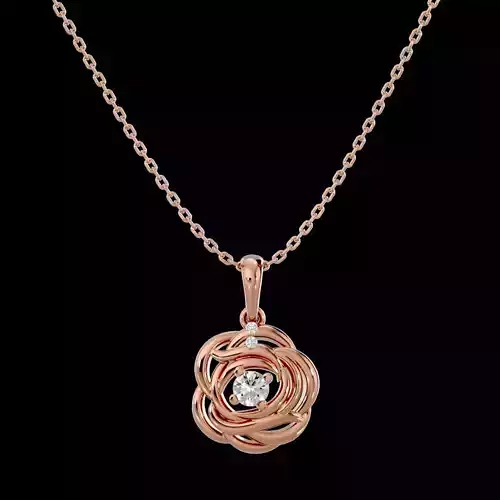 Light Minimalist Diamond Pendant Necklace