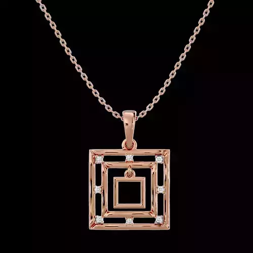 Light Minimalist Diamond Pendant Necklace