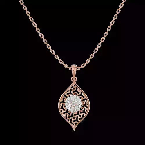 Light Minimalist Diamond Pendant Necklace