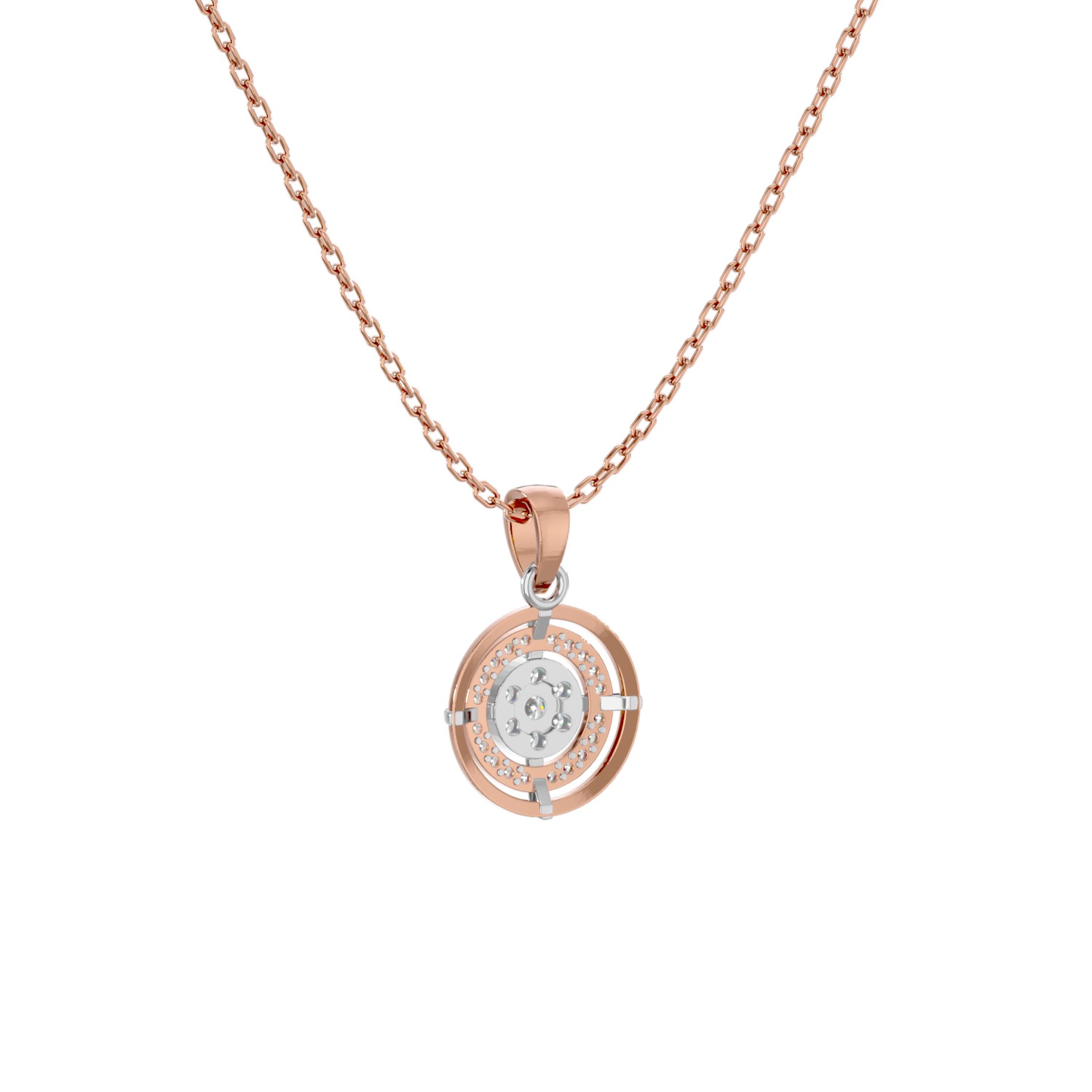 Light Minimalist Diamond Pendant Necklace 3D print model_4