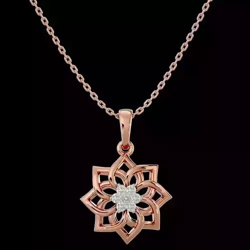 Light Minimalist Diamond Pendant Necklace