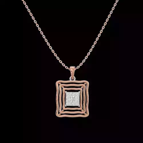 Light Minimalist Diamond Pendant Necklace