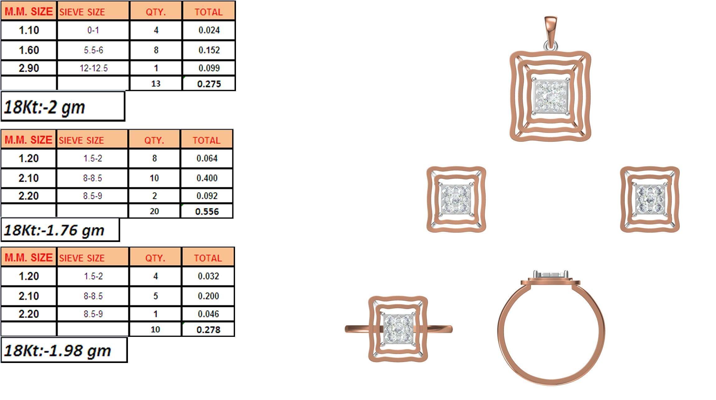 Light Minimalist Diamond Pendant Necklace 3D print model_5