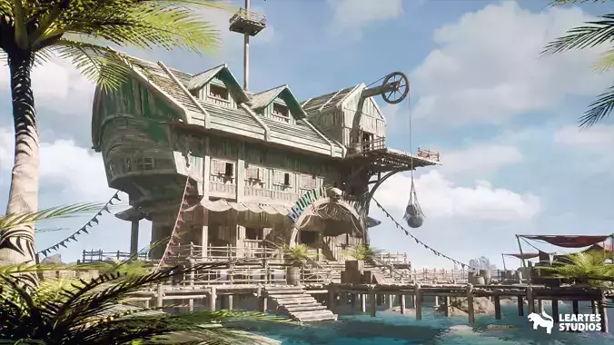 Pirate Tavern Environment Low-poly 3D model