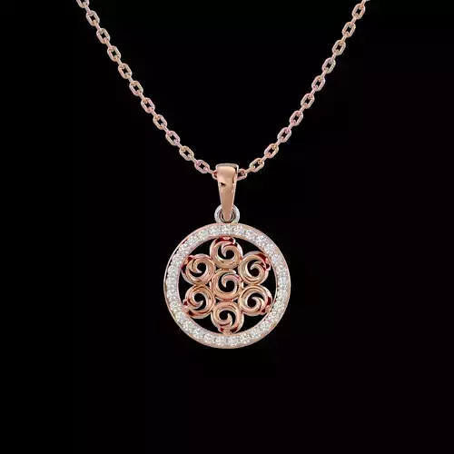 Light Minimalist Diamond Pendant Necklace