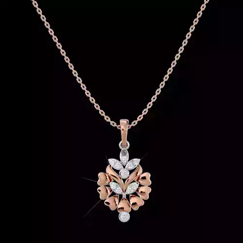 Light Minimalist Diamond Pendant Necklace