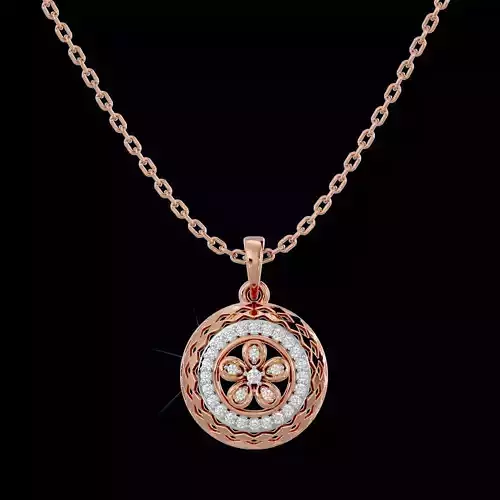 Light Minimalist Diamond Pendant Necklace