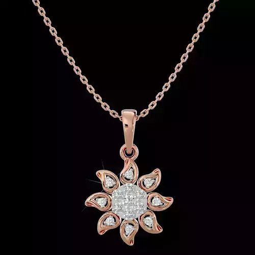 Light Minimalist Diamond Pendant Necklace