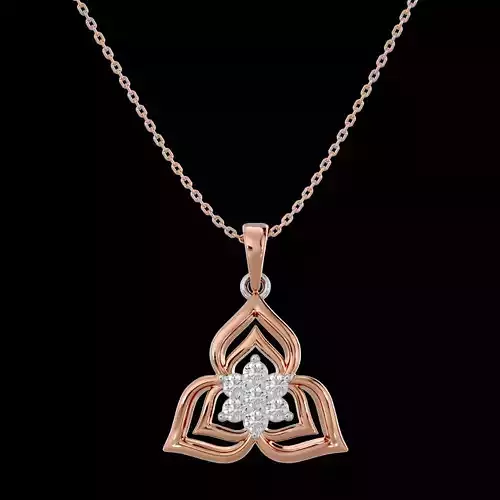 Light Minimalist Diamond Pendant Necklace