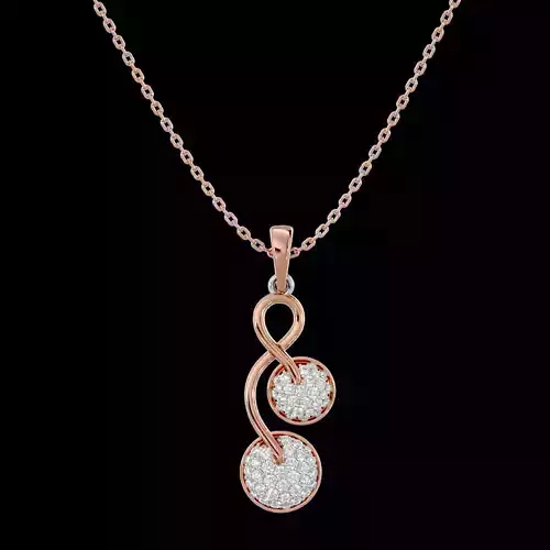 Light Minimalist Diamond Pendant Necklace