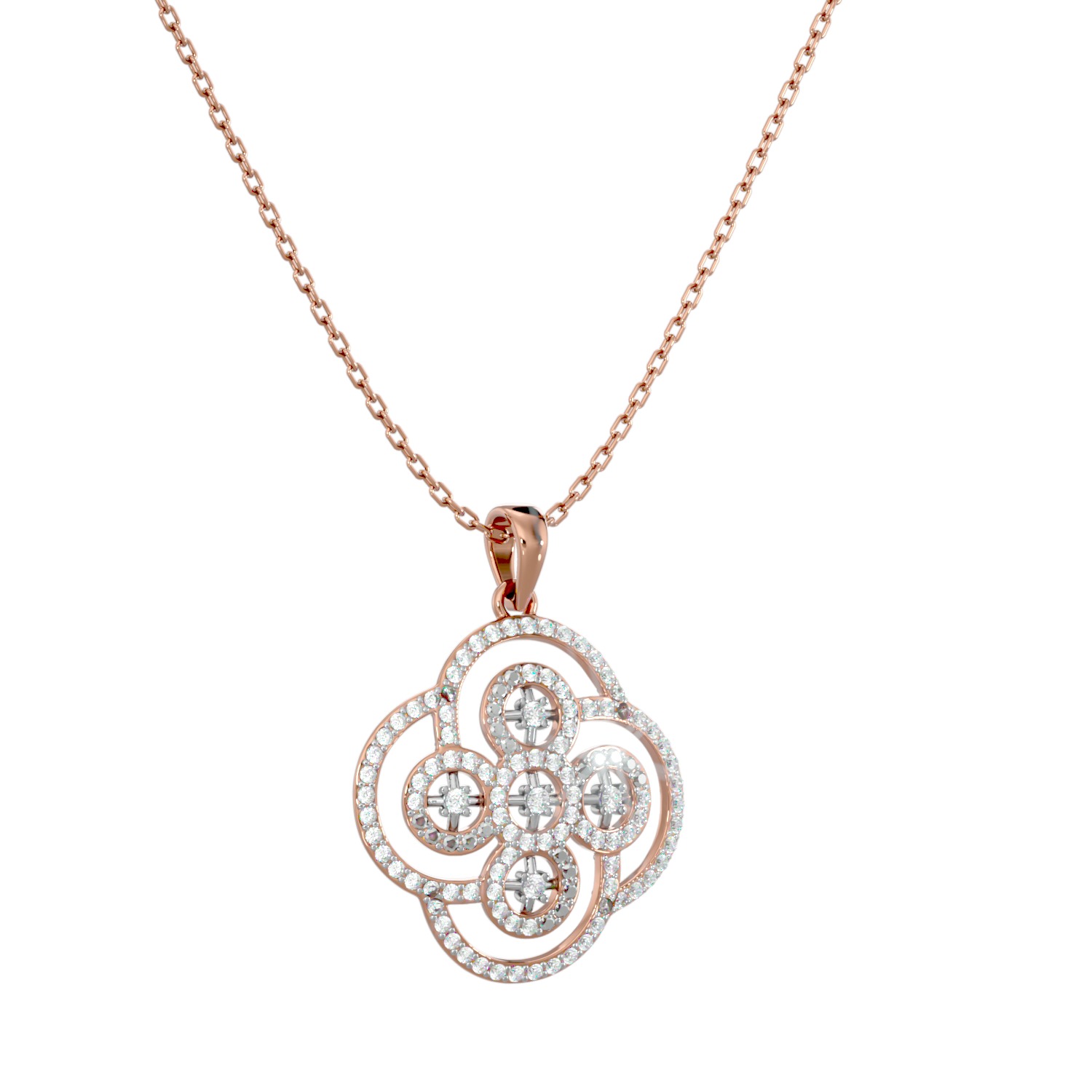 Light Minimalist Diamond Pendant Necklace 3D print model_9