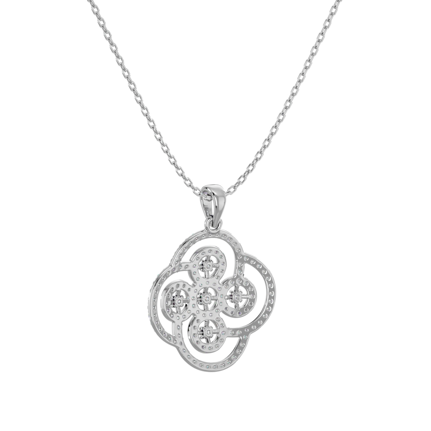 Light Minimalist Diamond Pendant Necklace 3D print model_2