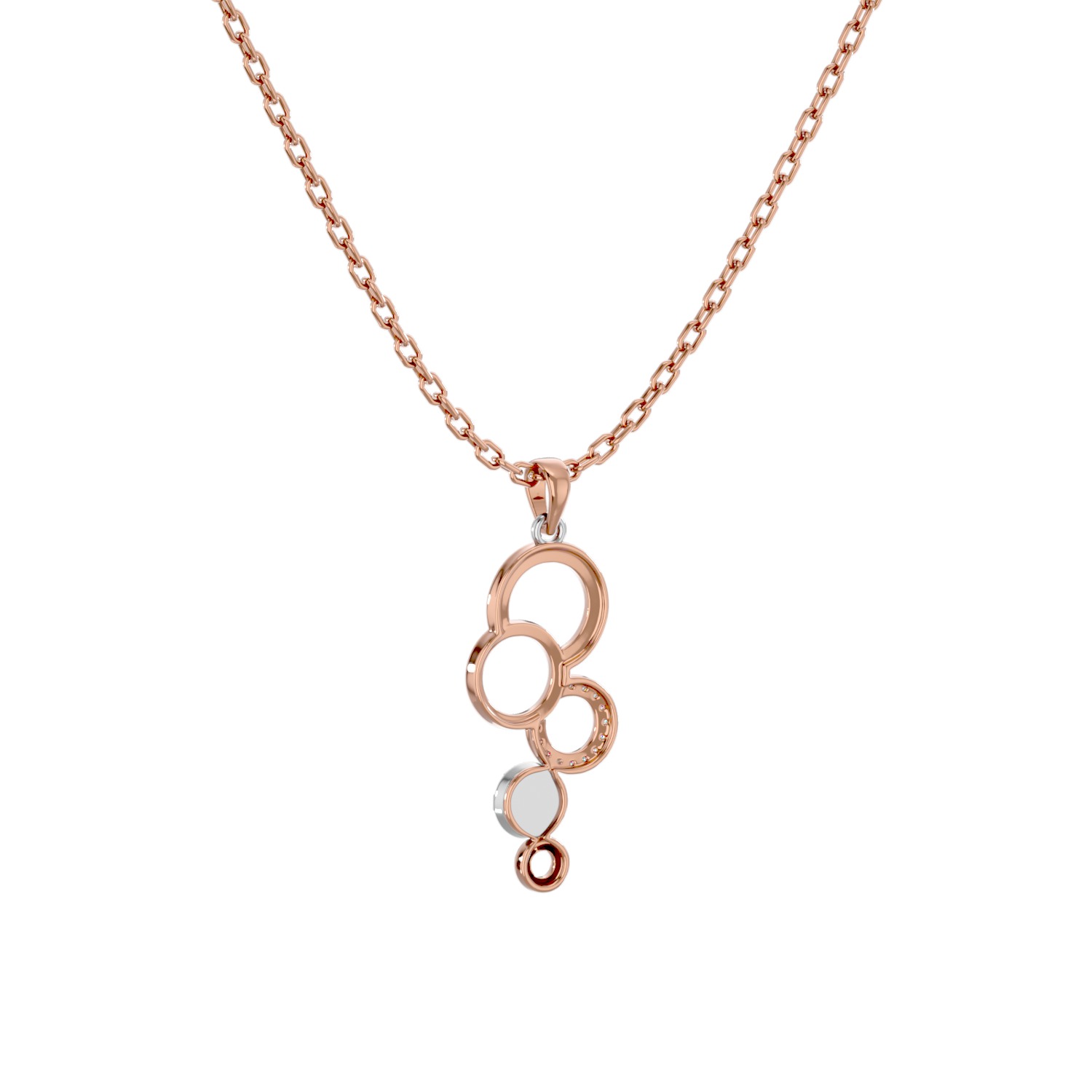 Light Minimalist Diamond Pendant Necklace 3D print model_4