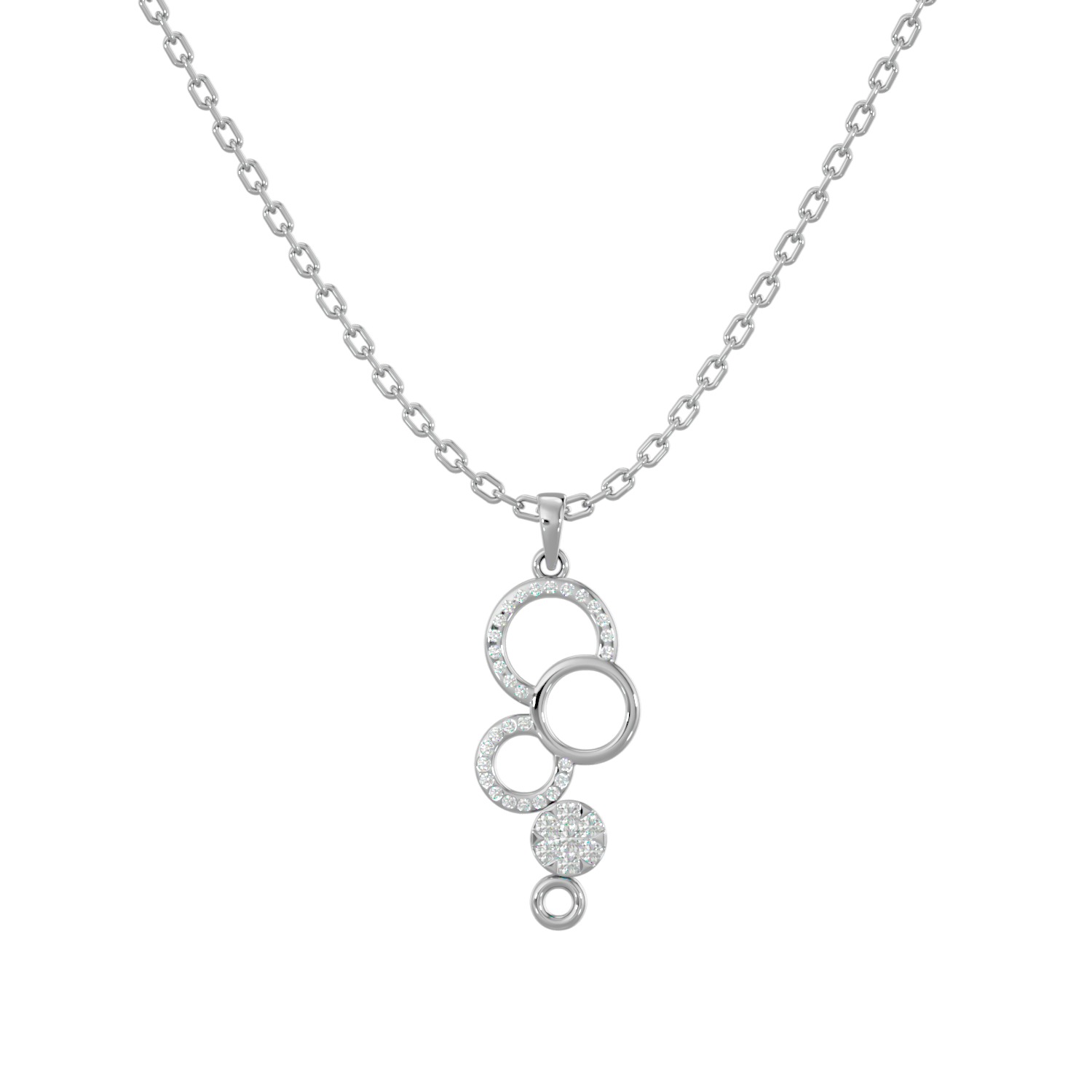 Light Minimalist Diamond Pendant Necklace 3D print model_6