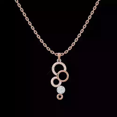 Light Minimalist Diamond Pendant Necklace