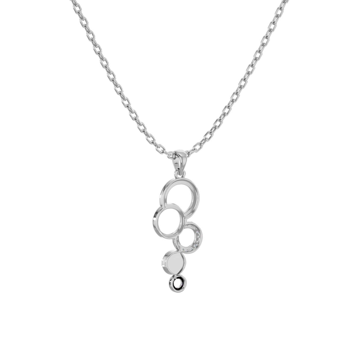 Light Minimalist Diamond Pendant Necklace 3D print model_2