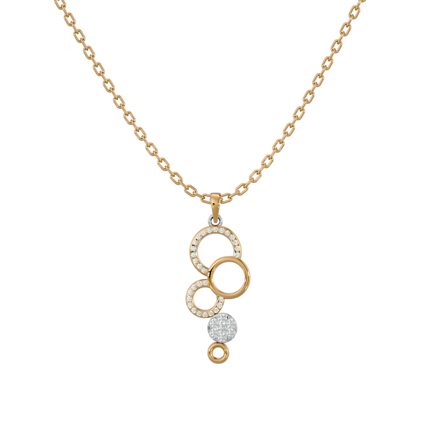 Light Minimalist Diamond Pendant Necklace 3D print model_1