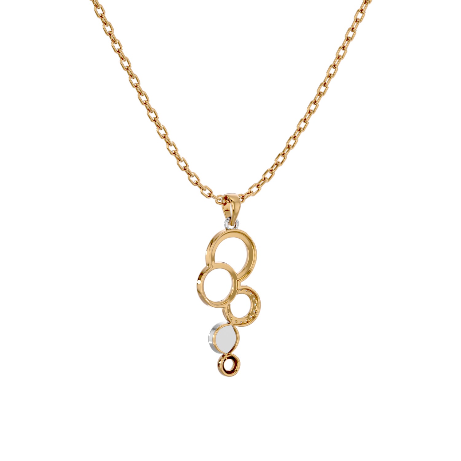 Light Minimalist Diamond Pendant Necklace 3D print model_3