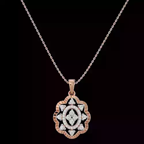 Light Minimalist Diamond Pendant Necklace