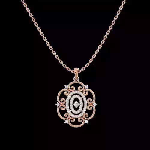 Light Minimalist Diamond Pendant Necklace