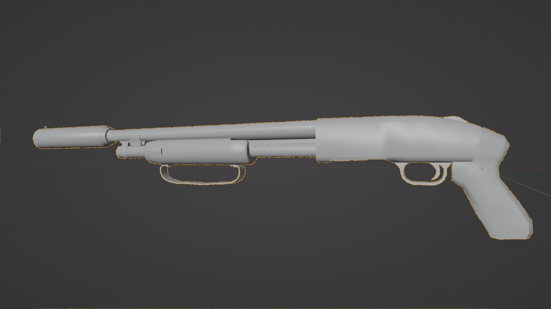 Shotgun 3D model_1