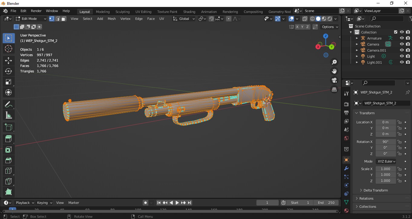 Shotgun 3D model_5
