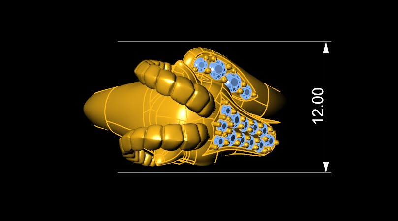 Goat ring  3D print model_6