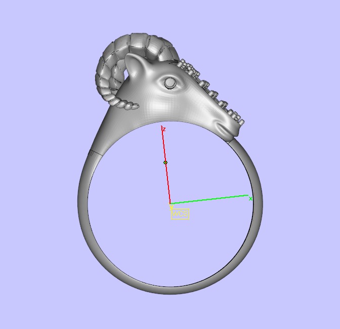 Goat ring  3D print model_7
