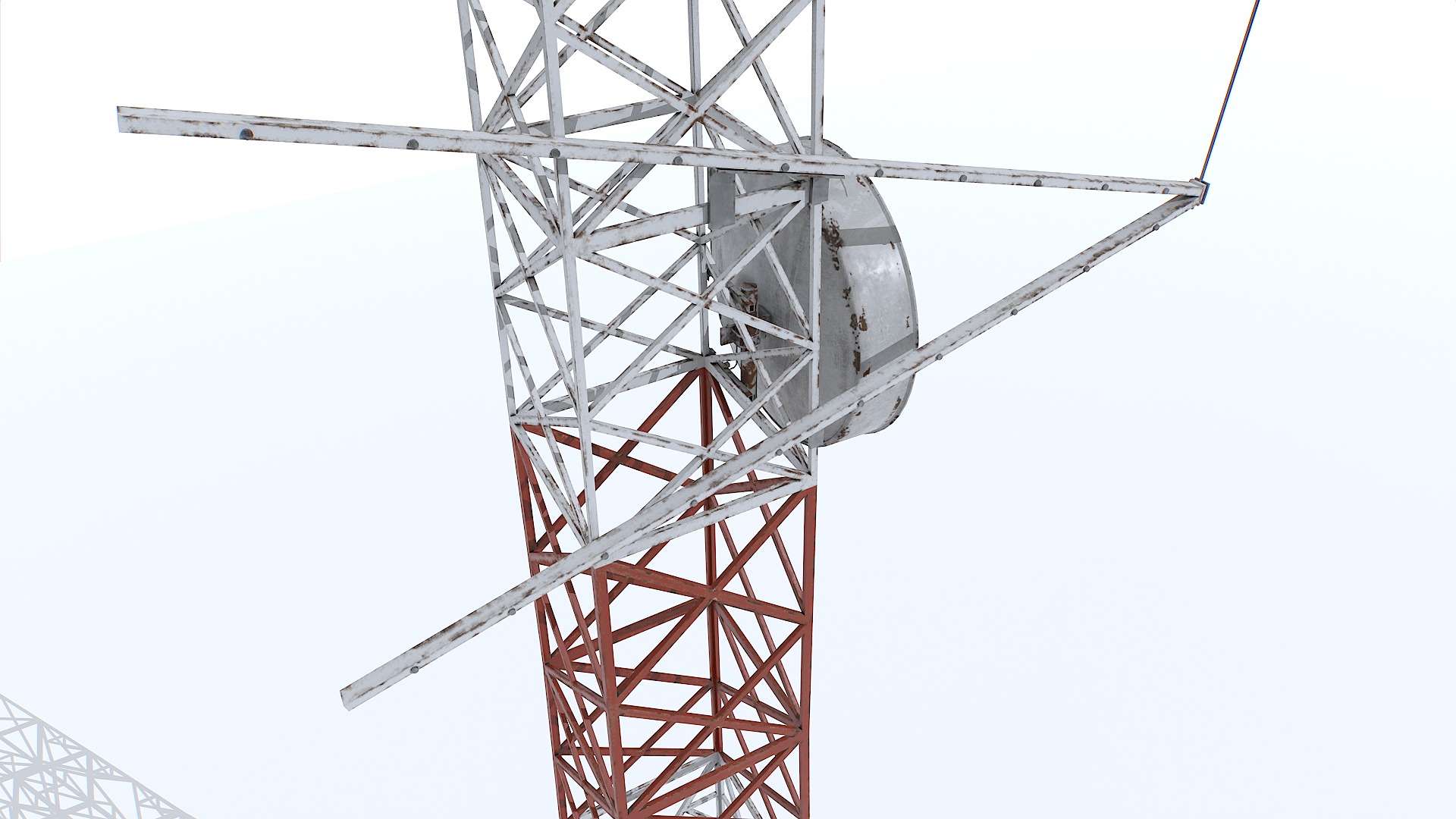 Old Tower Antenna Low-poly 3D model_3