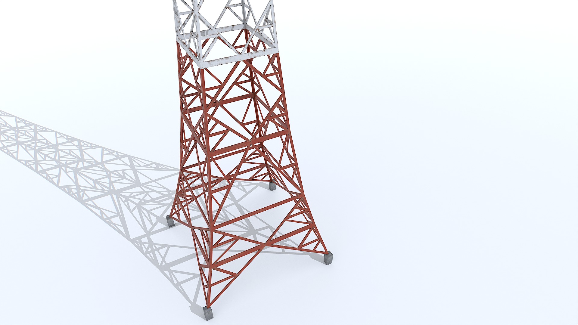 Old Tower Antenna Low-poly 3D model_1