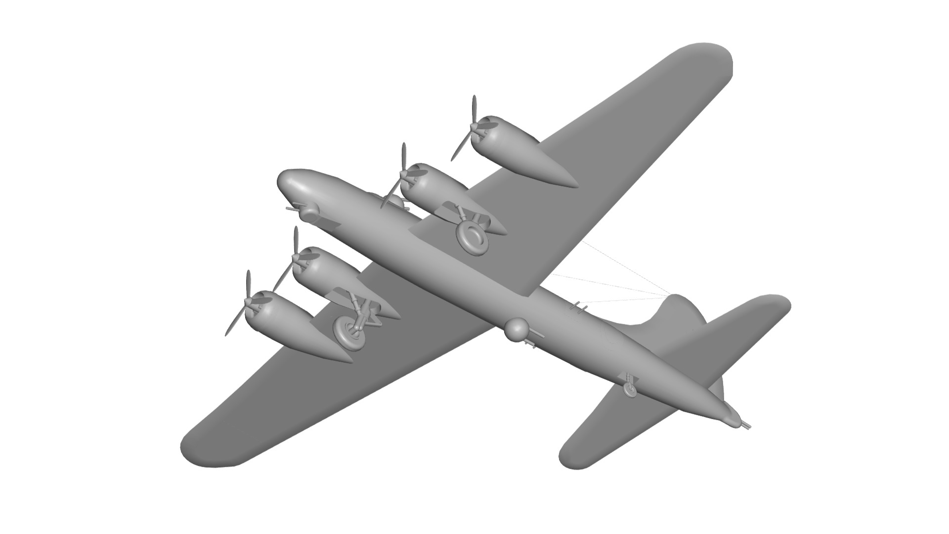 Boeing B-17 Flying Fortress 3D model_1