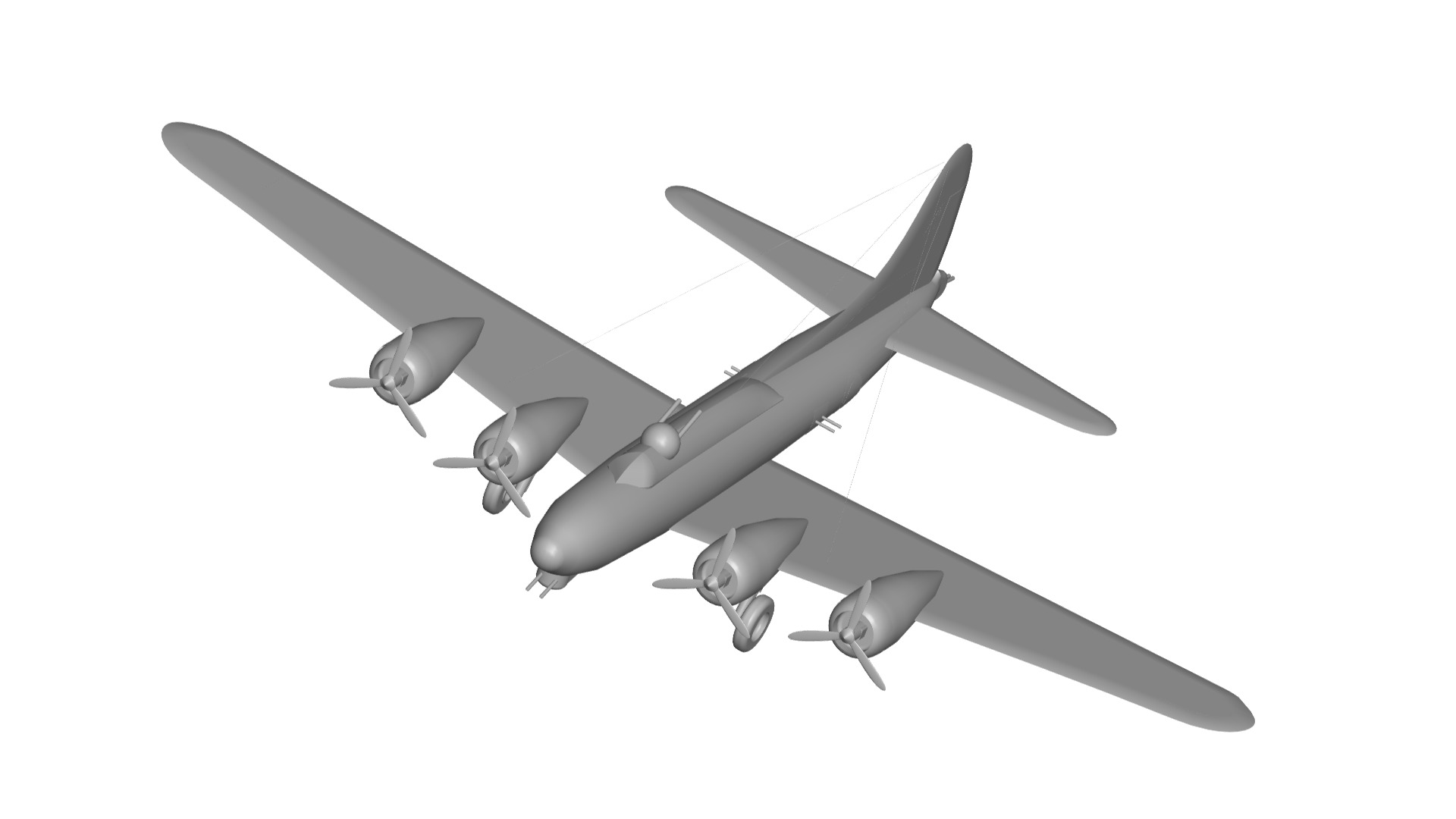 Boeing B-17 Flying Fortress 3D model_2