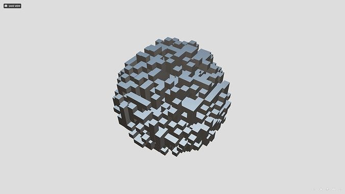 Voxel Maze sphere 3D model