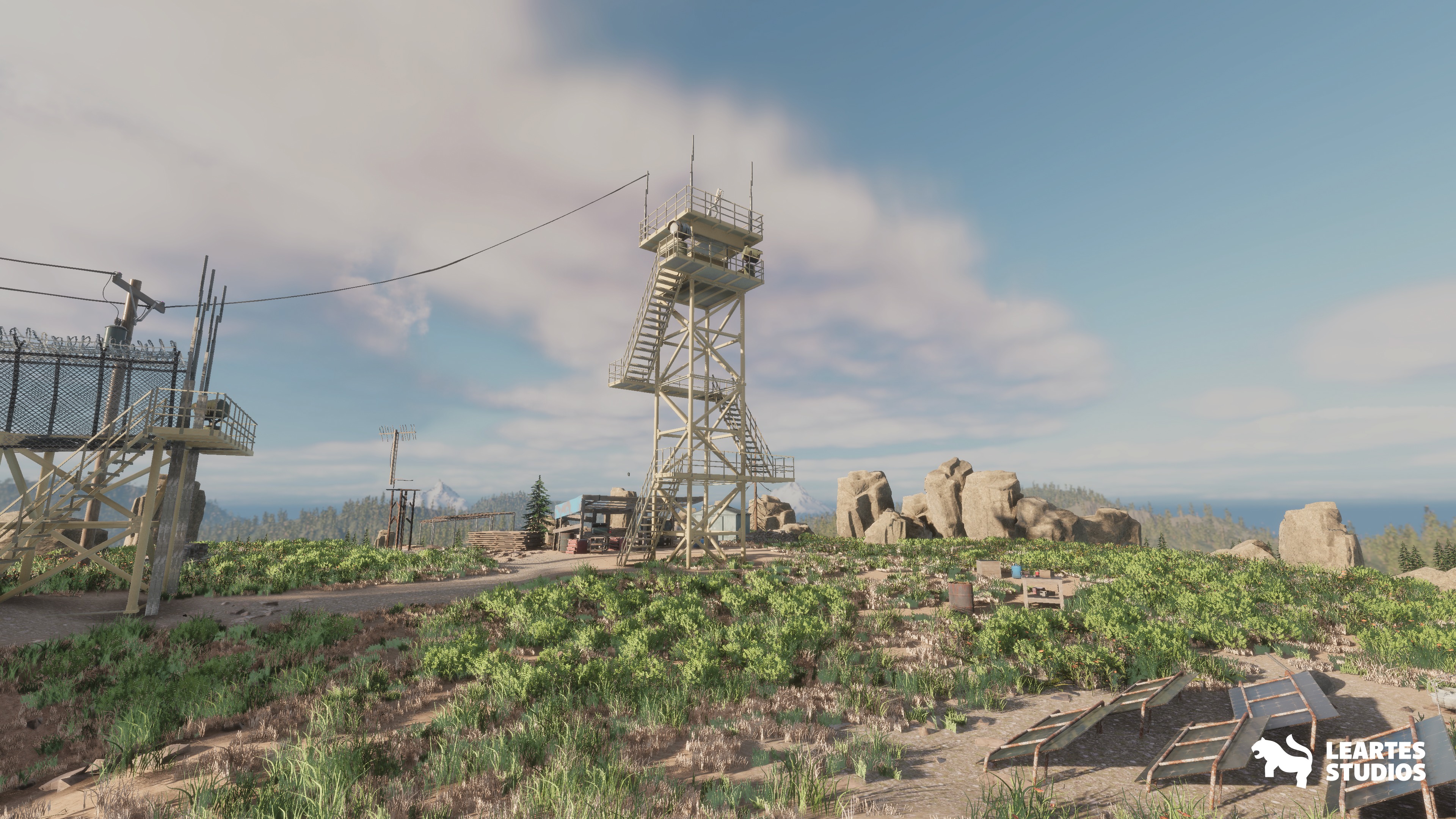 Fire Watch Tower Environment Low-poly 3D model_19