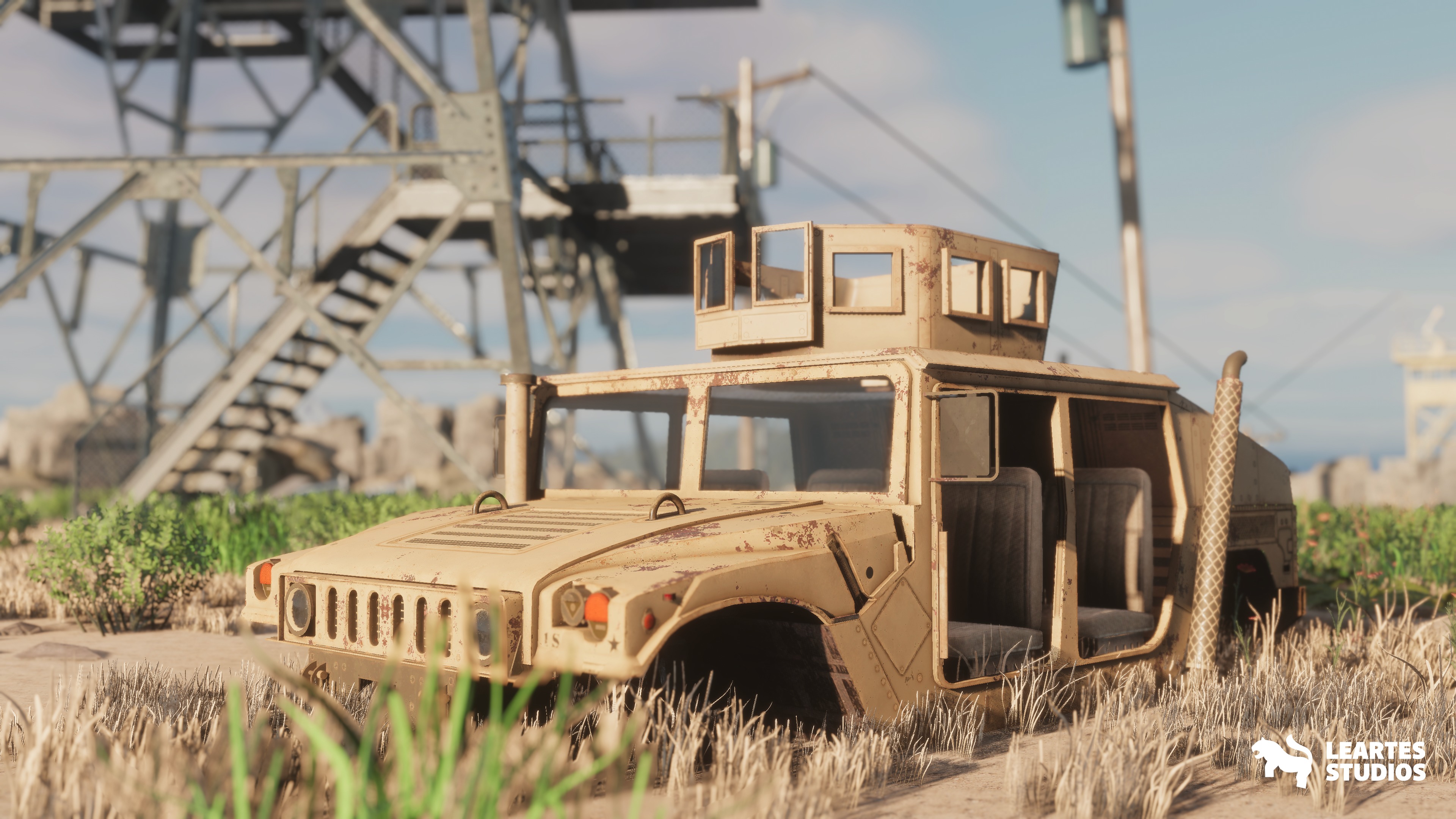 Fire Watch Tower Environment Low-poly 3D model_11